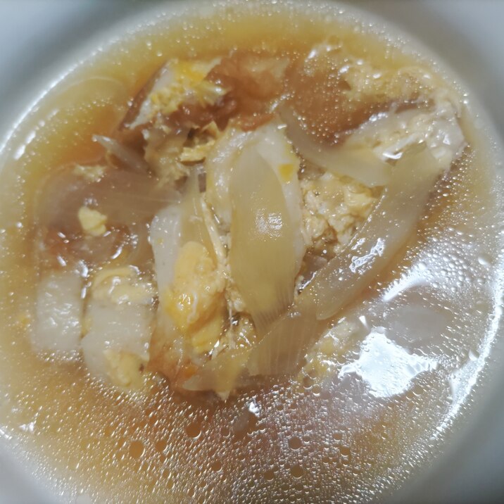 ちくわと玉ねぎと卵の煮物